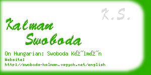 kalman swoboda business card